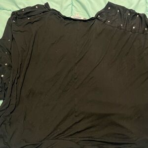 Jennifer Lopez 2x black top with bedazzled gems